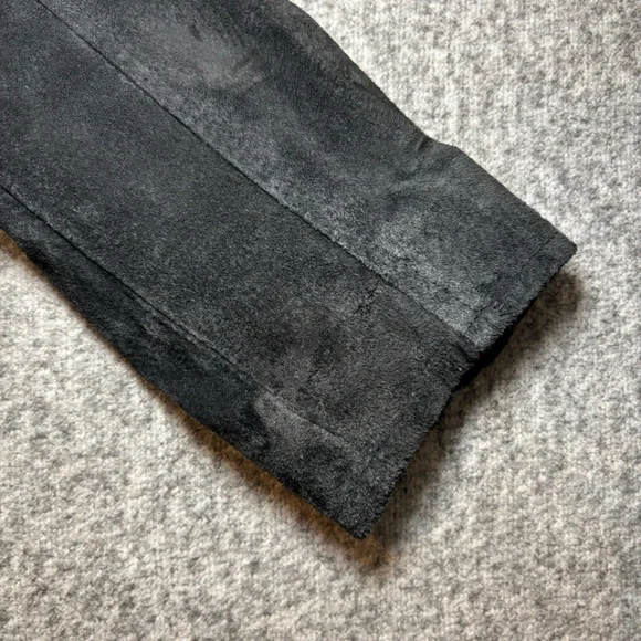 Blank NYC Women’s Suede Moto Jacket Asymmetrical Zip Soft Black Onyx Size L - Picture 13 of 14